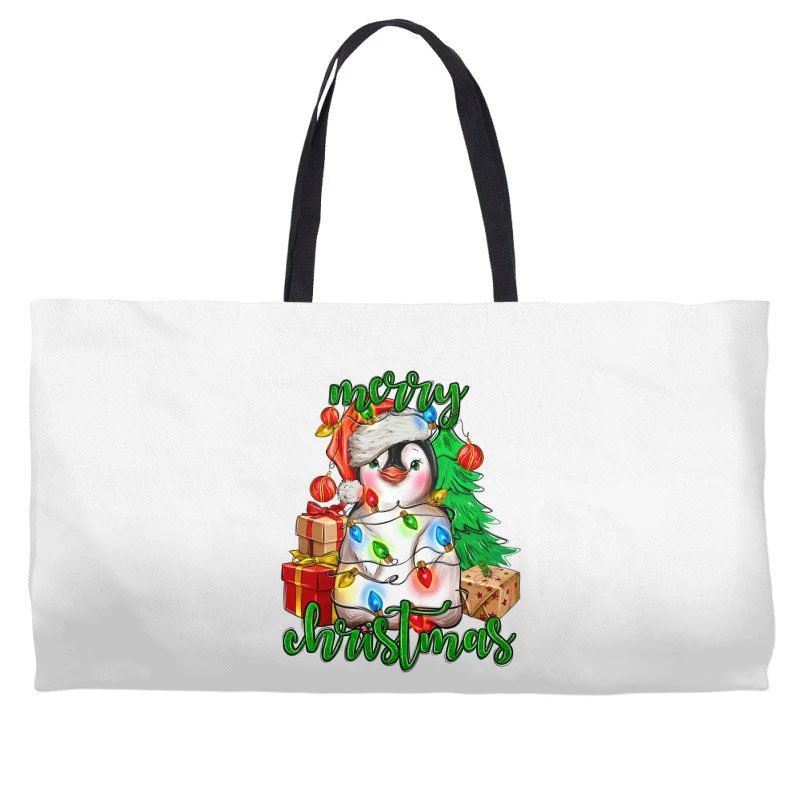 Merry Christmas Penguin Weekender Totes 1 Merry Christmas Penguin Weekender Totes