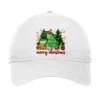 Merry Christmas School Bus Christmas Trees Adjustable Cap