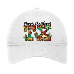 Merry Christmas Texas TX Adjustable Cap