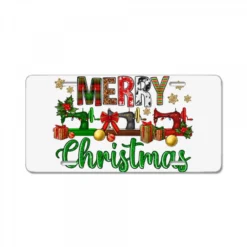 Merry Christmas Sewing Machine License Plate