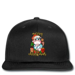 Merry Christmas Hippopotamus Printed Hat