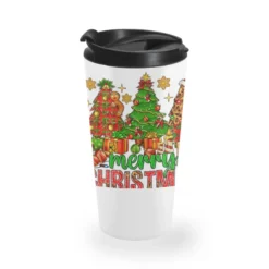 Merry Christmas And Christmas Trees Travel Mug