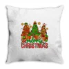 Merry Christmas And Christmas Trees Throw Pillow