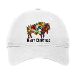Merry Christmas Bison Adjustable Cap