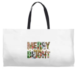 Merry And Bright Christmas Weekender Totes