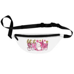 Let It Snow Pink Christmas Fanny Pack