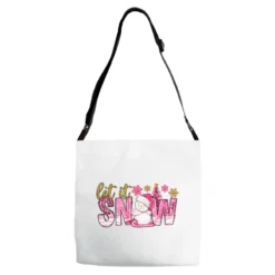 Let It Snow Pink Christmas Adjustable Strap Totes