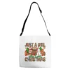 Just A Girl Who Loves Christmas Adjustable Strap Totes