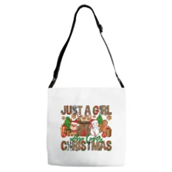 Just A Girl Who Loves Christmas Adjustable Strap Totes