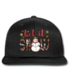 Let It Snow Christmas Snowman Printed Hat