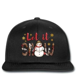 Let It Snow Christmas Snowman Printed Hat