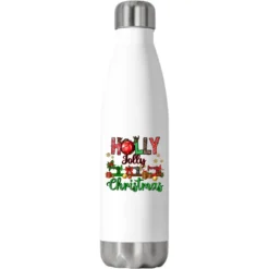 Holly Jolly Christmas Sewing Machines Stainless Steel Water Bottle