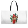 Red Christmas Long Haired Cow Weekender Totes
