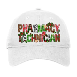 Pharmacy Technician Christmas Adjustable Cap