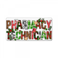 Pharmacy Technician Christmas License Plate