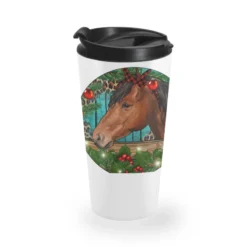 Western Horse Christmas Travel Mug