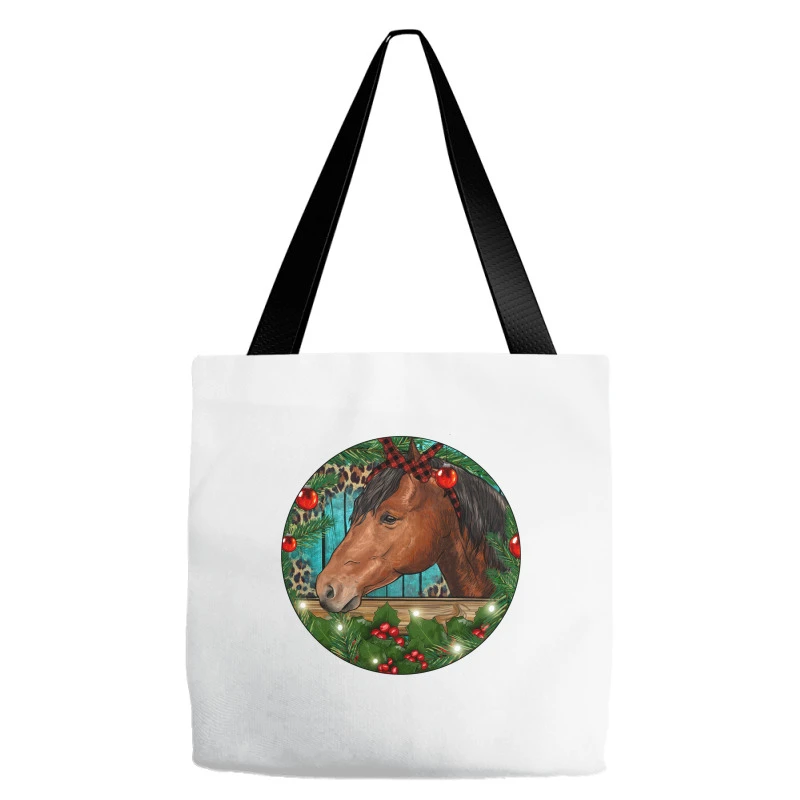Western Horse Christmas Tote Bags 1 Western Horse Christmas Tote Bags