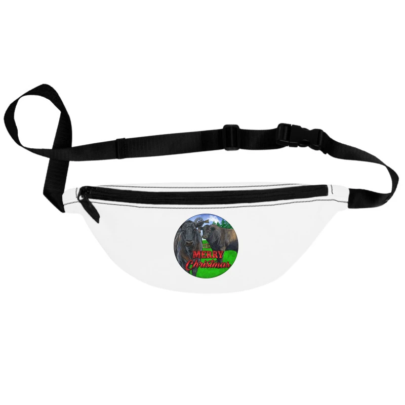 Black Angus Cattle And Bull Merry Christmas Fanny Pack 1 Black Angus Cattle And Bull Merry Christmas Fanny Pack