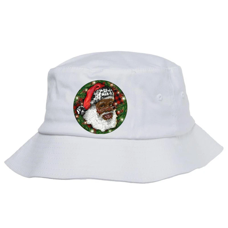 African American Santa Christmas Bucket Hat 1 African American Santa Christmas Bucket Hat