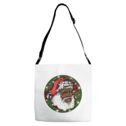 African American Santa Christmas Adjustable Strap Totes