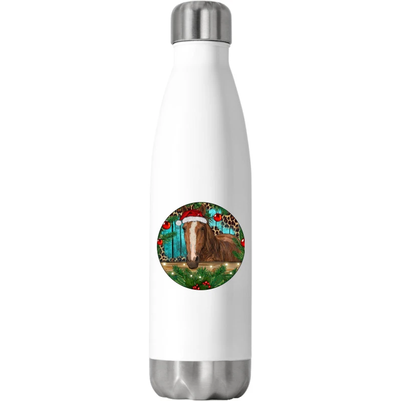 Brown Horse Christmas Stainless Steel Water Bottle 1 Brown Horse Christmas Stainless Steel Water Bottle