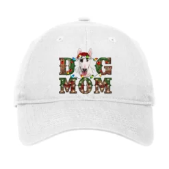 Christmas Dog Mom Bull Terrier Adjustable Cap