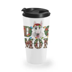 Christmas Dog Mom Bull Terrier Travel Mug