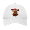 Christmas Baby Red Angus Calf With Lights Adjustable Cap