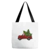 Christmas Farm Truck With Baby Sheep Tote Bags