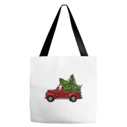 Christmas Farm Truck With Baby Sheep Tote Bags