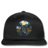 Black Angus Cattle With Santa Chick Christmas Printed Hat