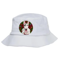 Christmas Bull Terrier Bucket Hat