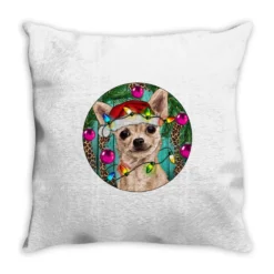 Christmas Chihuahua Throw Pillow