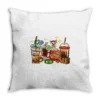 Christmas Coffee Cups With Chihuahua Throw Pillow