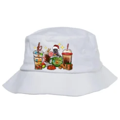 Christmas Coffee Cups With Pitbull Bucket Hat
