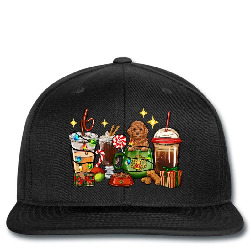 Christmas Coffee Cups With Poodle Printed Hat 1 Christmas Coffee Cups With Poodle Printed Hat