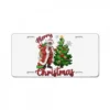 Merry Christmas Black Santa License Plate