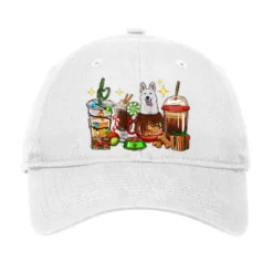 Christmas Coffee Cups With White Shepherd Adjustable Cap
