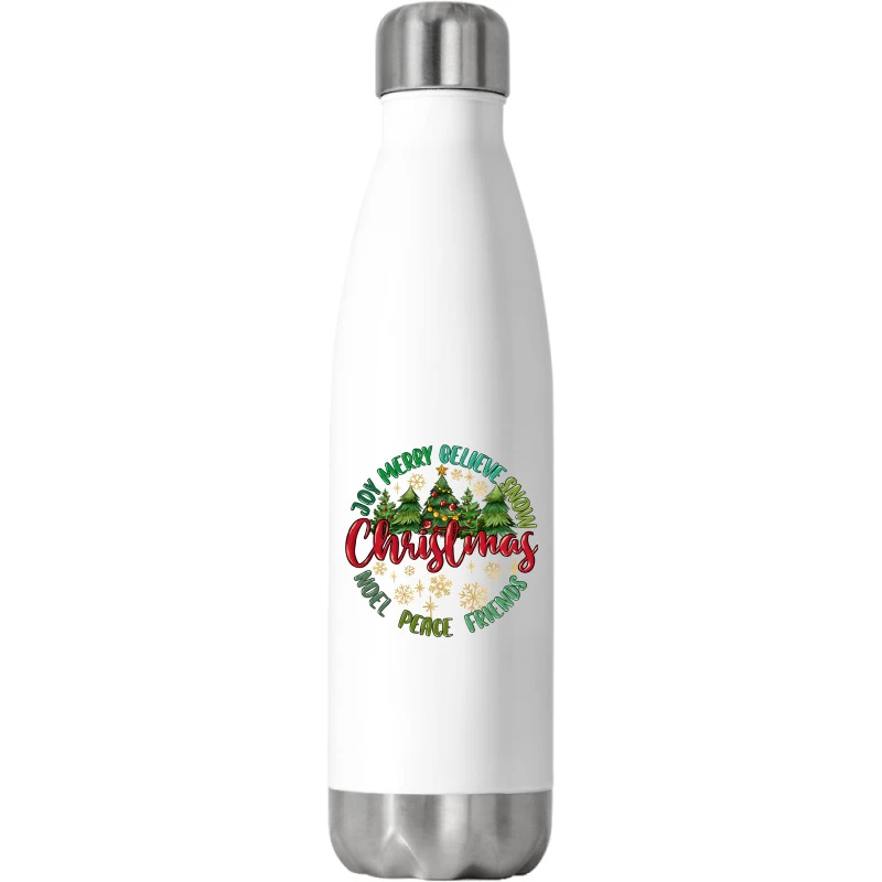 Christmas Vibes Stainless Steel Water Bottle 1 Christmas Vibes Stainless Steel Water Bottle