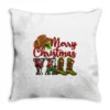 Merry Christmas Y'all Cowboy Throw Pillow