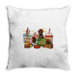 Christmas Coffee Cups With Labrador Throw Pillow