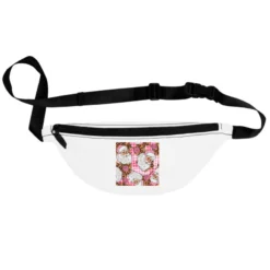 Pink Christmas Santa Claus Seamless Digital Paper Fanny Pack