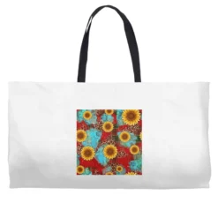 Christmas Sunflower Seamless Digital Paper Weekender Totes