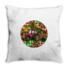Christmas Farm Red Tractor Throw Pillow