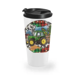 Christmas Farm Tractor Travel Mug