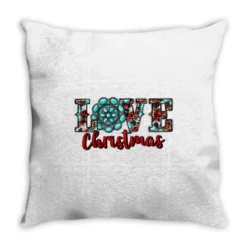 Western Gemstone Christmas Love Throw Pillow