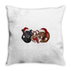 Christmas Cows Throw Pillow