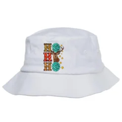 Gemstone And Reindeer Christmas Ho Ho Ho Bucket Hat