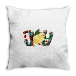 Christmas Joy With Chick Throw Pillow