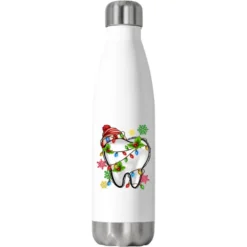 Christmas Teeth Dentist Stainless Steel Water Bottle